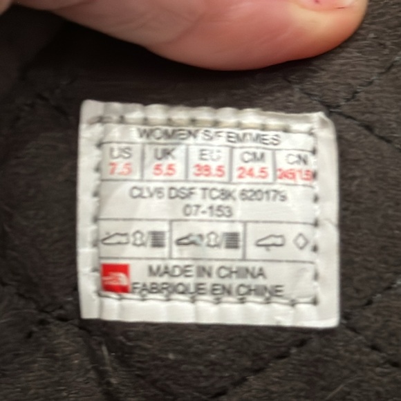 The North Face Dark Brown Leather Knit Top Combat Boots Women's Size 7 ½ - Picture 8 of 11